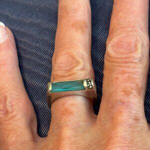 Sterling Silver Blue Stone Ring